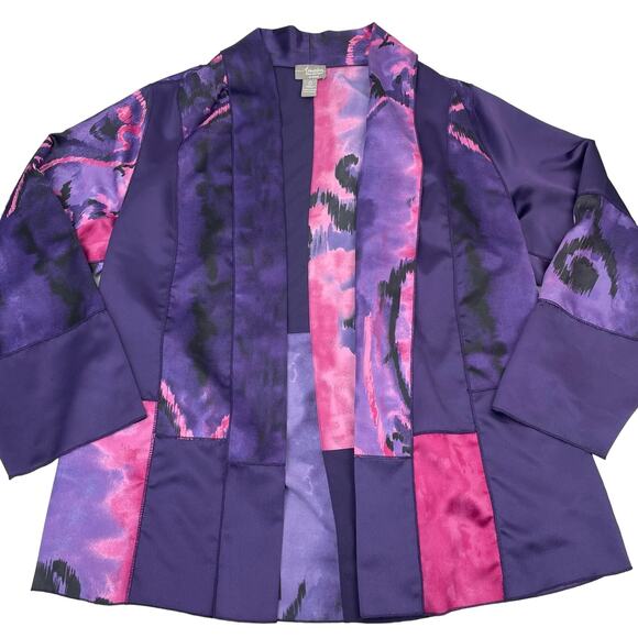 CHICO'S Travelers Collection Filigree Sofia Jacket Sz 4 - Picture 3 of 5